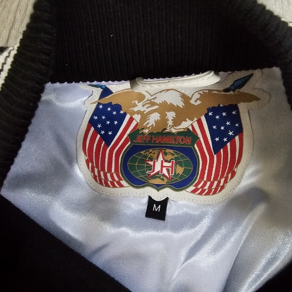 Jeff Hamilton San Francisco 49ers Vegan Varsity Jacket Mens Size Medium - Picture 4 of 5